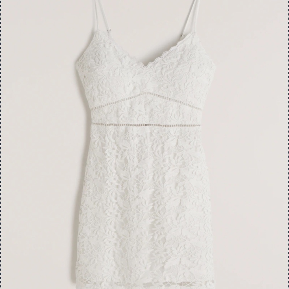 Abercrombie & Fitch Lace Mini dress in white